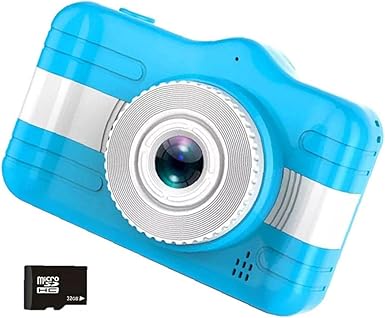 Kids Digital Camera 3 5inch Multi Usage Screen with 32GB SD Card 1080P HD Video Cute Cartoon Camera for Child Gifts Blue Kids Digital Camera 3 5inch Multi Usage Screen with 32GB SD Card 1080P HD Video Cute Cartoon Camera for Child Gifts Blue