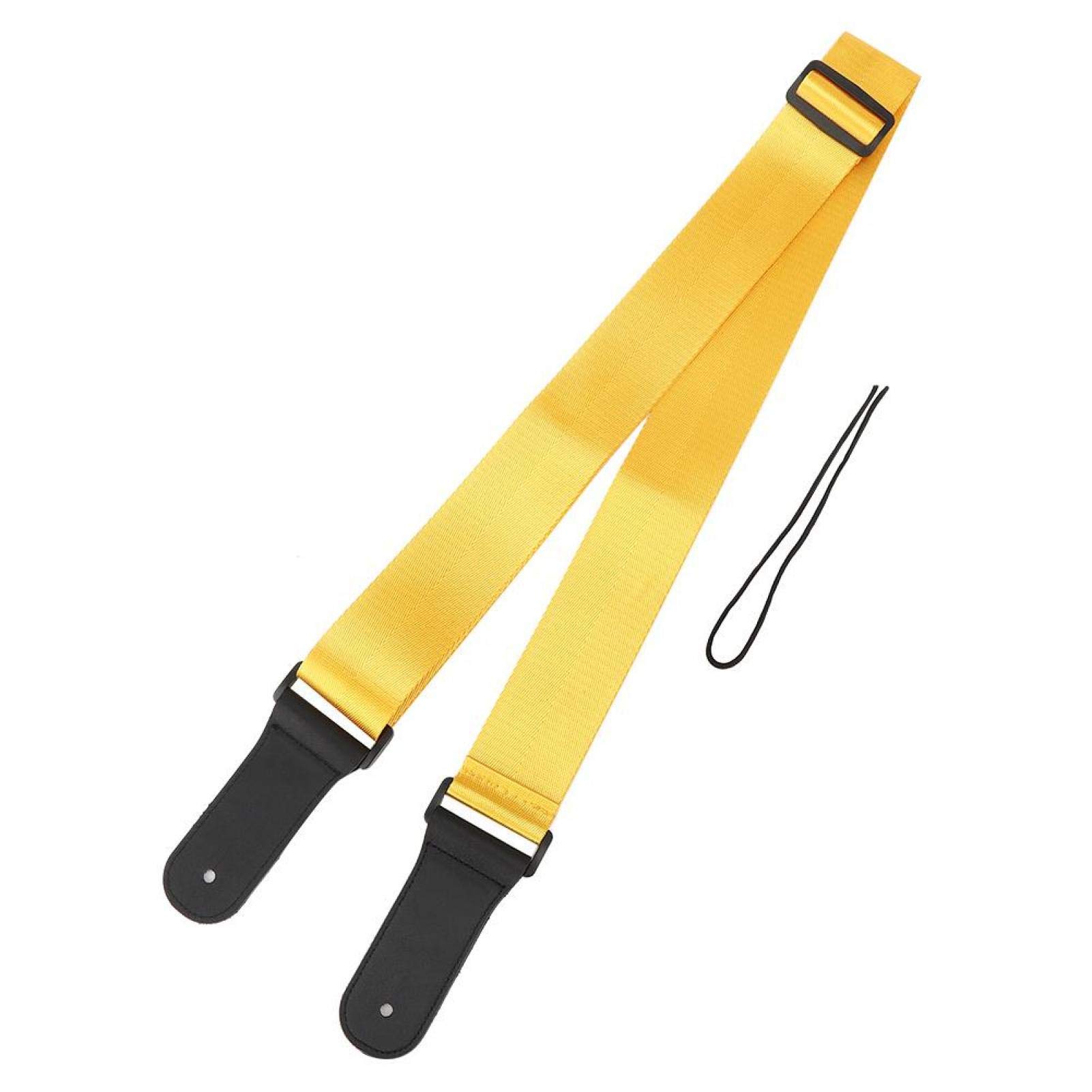 Guitar Strap Adjustable,Acoustic Electric Bass Ukulele Nylon Belt Shoulder Strap Leather Head Musical Instrument Accessories(gold) Playing Accessories Musical Instrument Accessories