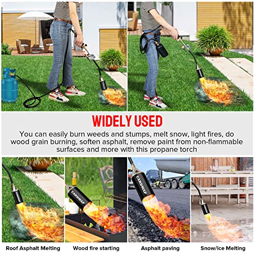 Propane Torch Burner Weed Torch High Output 500,000 BTU with 9.8FT Hose