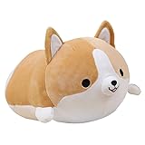 Levenkeness Corgi Dog Plush Pillow, Soft Cute Shiba
