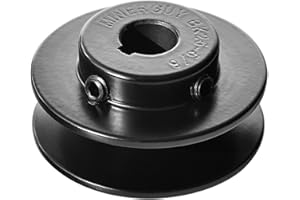 MINERGUY BK25-5/8 Pulley/Sheave, Cast Iron 2.6" OD, Single Groove Pulley V Style B Belt 5L for 5/8" Keyed Shaft