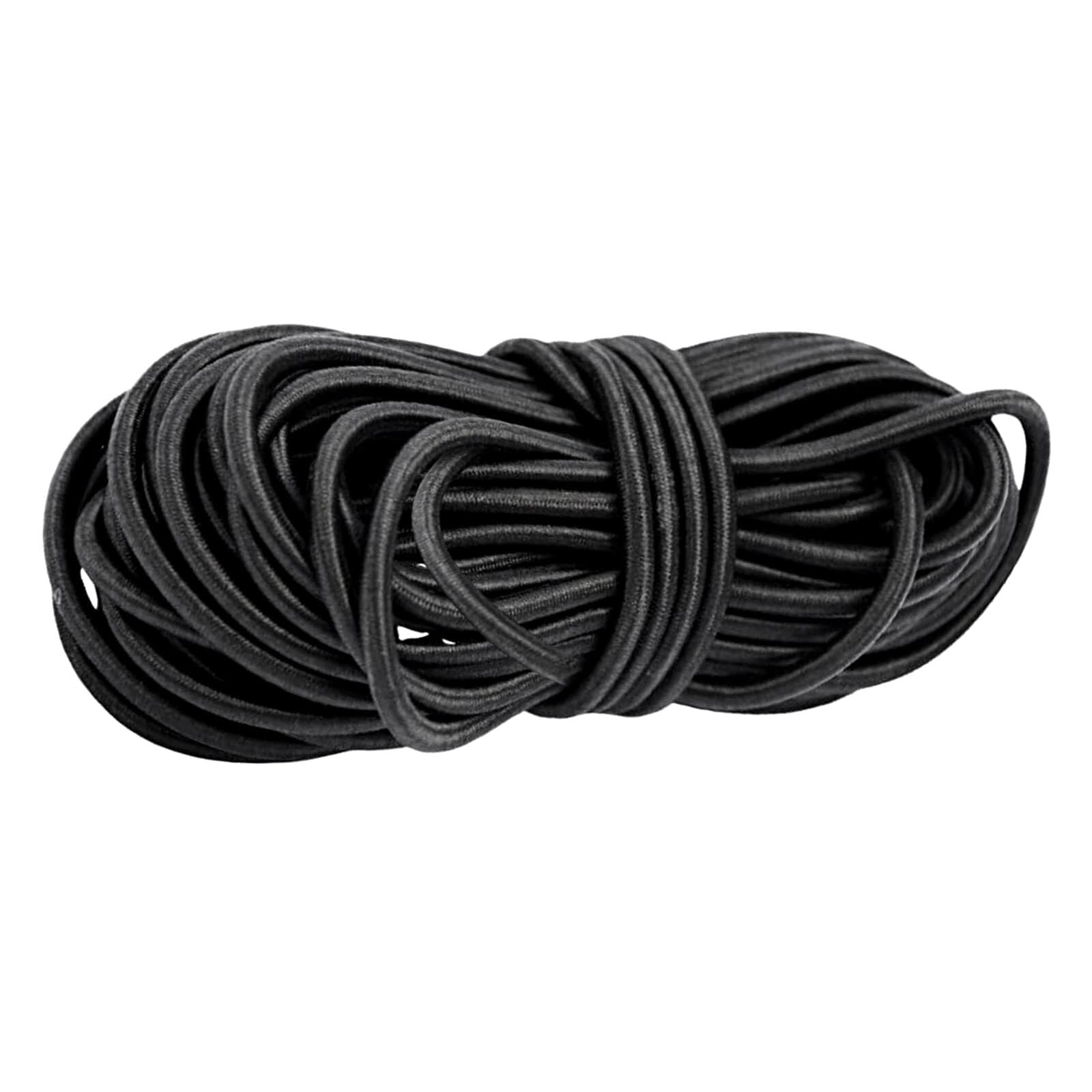 20 Meter 2.5mm Black Nylon Elastic Cord String Round Stretch Cord Bungee Rope Elastic Cord Elastic String Multifunctional Drawstring Elastic for Sewing DIY Crafts Backpack Tent Poles (2.5 mm -20M) (1)