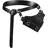 Ramede Halloween Renaissance Medieval Pirate Sword Belt Leather Dagger Frog Sword Holder Belt for Knight Pirate Cosplay