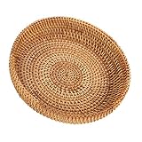 MagiDeal Handmade Round Woven Bread Roll Basket