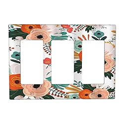 Sghxwp Rustic Floral Boho Colorful Flower 3 Gang