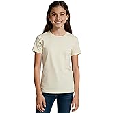 Miccina Girls Short Sleeve T Shirts Kids Summer Tops Cotton Crewneck Basic Tees 3-14 Years