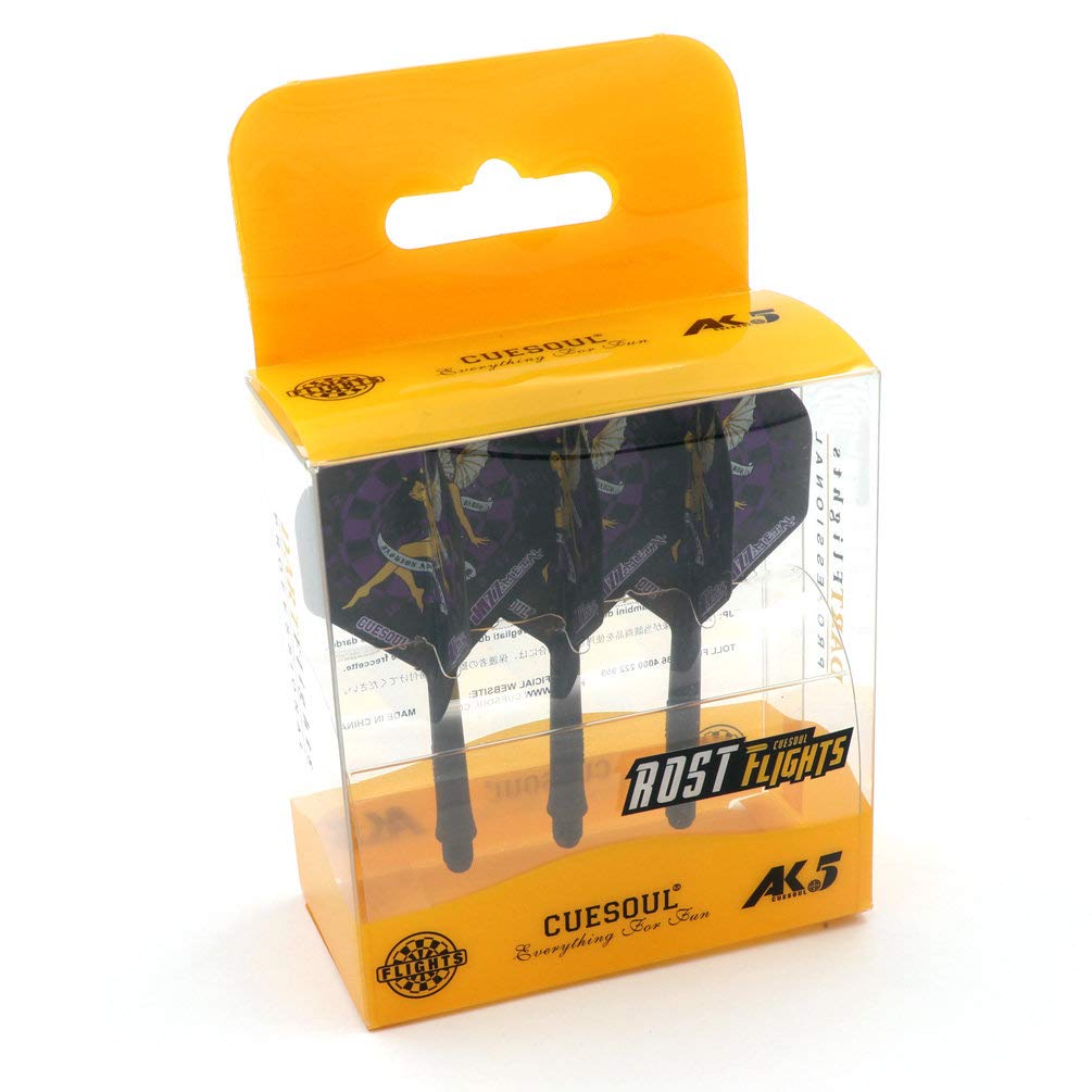 CUESOUL Integrated Dart Shaft and Flights Standard Shape,Set of 3 pcs Unique Designed Pattern