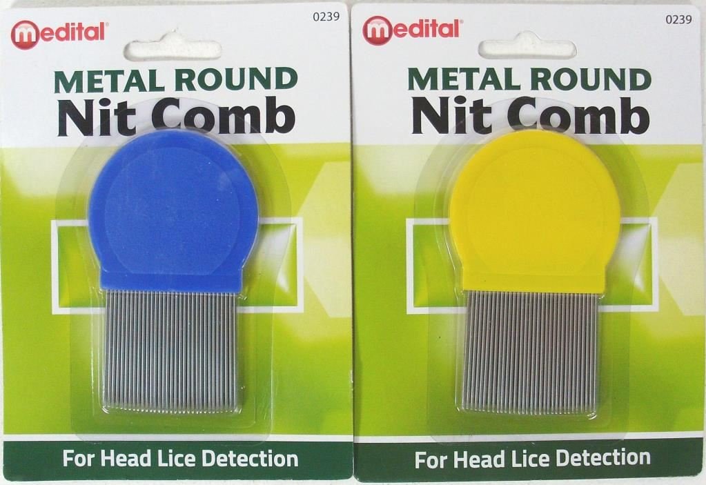 Standard Quality Metal Round Lice Nit Louse Detection Removal Comb Regular Use