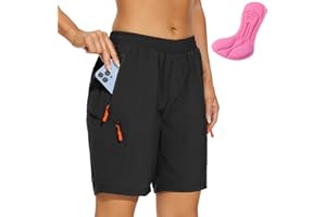 Cycorld Women's-Mountain-Bike-Shorts, Cycling Padded Biking Shorts with Pocket