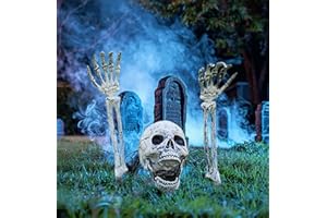AOGU Halloween Decorations Realistic Skeleton Stakes Outdoor Indoor Yard Lawn Garden Groundbreakers Haunted House Decorations