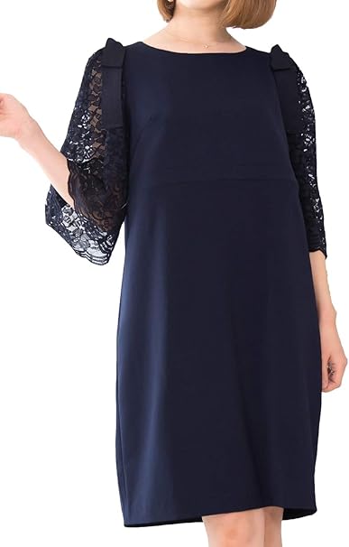Amazon Co Jp Sweet Mommy マタニティ 授乳服 ワンピース レース ベルスリーブ 肩リボン 服 ファッション小物