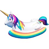SWIMLINE | Inflatable Rocking Pool Float Ride-On for Kids | Unicorn | Dual curved side bolsters let kids rock back and forth without tipping; magical unicorn styling kids ask for