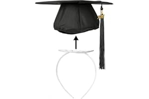GIURKUU Graduation Cap Headband, Firm Anti-fall Hair Band for Graduation Cap, Hat Accessories for Graduates, Students, Girls