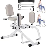 Vanmed Hip Adduction/ Abduction Machine for Home Gym, 8-Level Glute Machine &amp; Thigh Workout Equipment, Max. Resistance 136 LBS