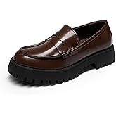 DREAM PAIRS Loafers for Women Platform Chunky Penny Loafer Lug Sole Comfortable Slip On Dressy Casual Work Business Office Shoes