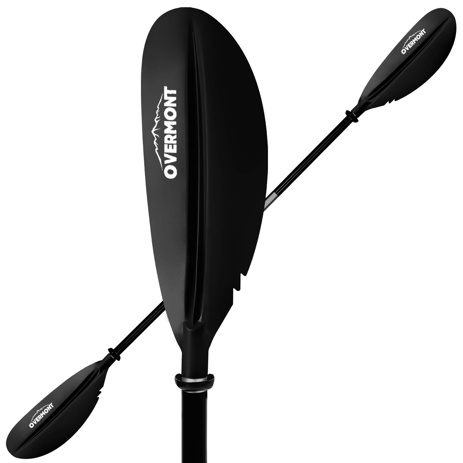 Overmont Kayak Paddle 90.5in/230cm Heavy Duty Aluminum Alloy Lightweight Boating Oar for Inflatable Kayaks with Paddle Leash