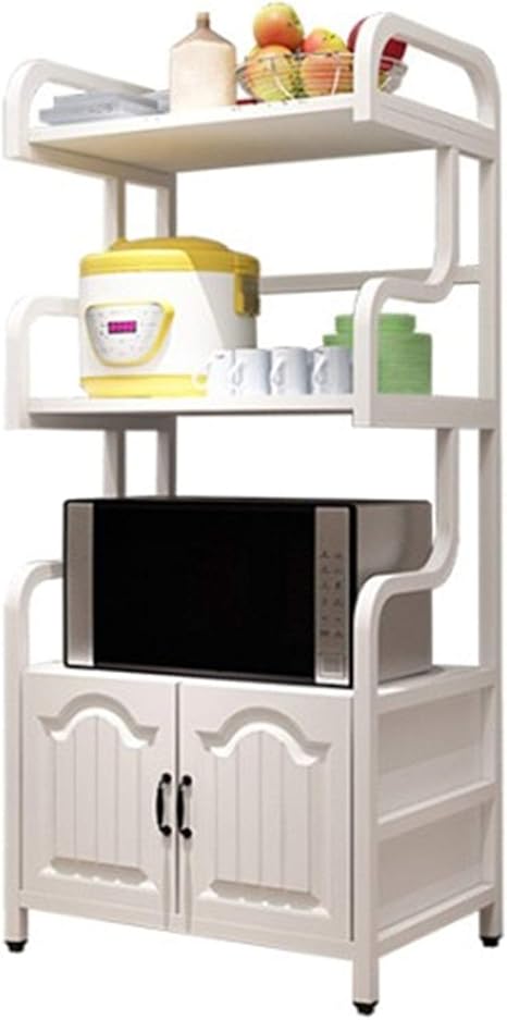 Amazon キッチン収納棚 キッチン用品家庭用棚の床多層調理器具収納ミールサイドカップボードオーブンマイクロ波棚 ストーブの保管に適しています 色 White Size 132x40x60cm キッチンツールスタンド オンライン通販