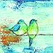 Portfolio Canvas Decor Framed and Stretched Ready to Hang Song Birds II Canvas Wall Art by Three Bamboo Studio (Set of 2), 16 x 16/Large