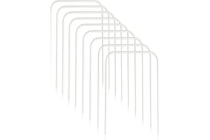 OUTOSS-Croquet Wickets with Storage Bag,Replacement for Croquet Game,Wire Dia. 5MM (0.2 in.),Set of 9 Pcs Wickets with White 