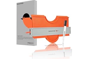 SUZUME 10 Inch Contour Gauge Tool New ABS Plastic Adjustable Lock Super Gauge Precisely Copy Irregular Profile Tool with A Woodworking Marker,Corner, Pipe, Tile, Flooring，Angle Measuring