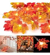 String Lights MUSCCCM Maple Leaf Light Twinkle Hanging Lighting Decorations for Indoor Outdoor Ga...