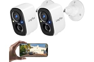 Security Camera Wireless Outdoor 2Pack, 2K Battery Powered Cameras for Home Security with AI Motion Detection, Spotlight & Si