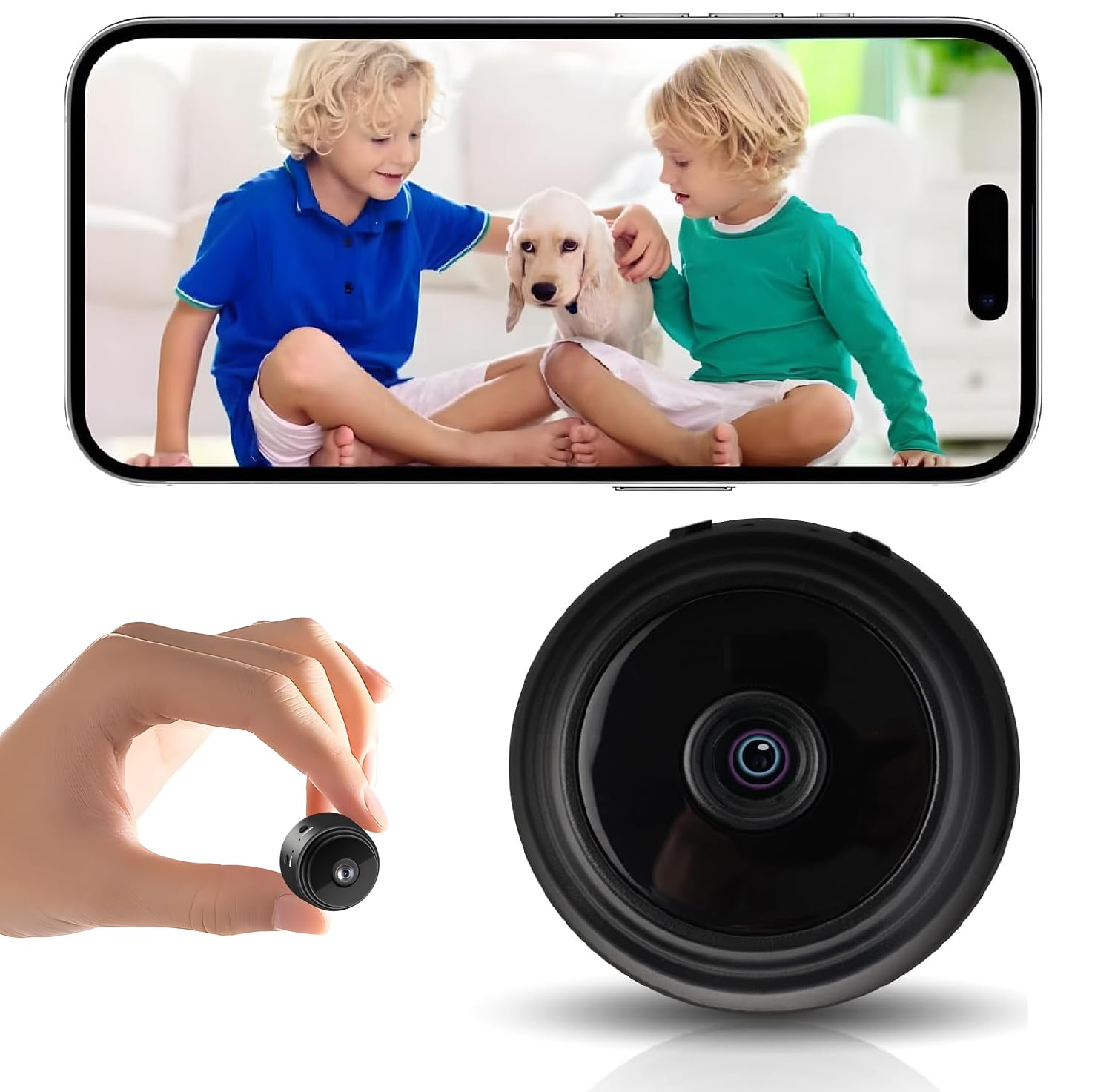 Photo 1 of 2K Ultra Hidden Camera,Nanny Cam Hidden Camera,Mini Camera Wireless,Small Spy Camera,Longer Battery Life,Motion Detection Alerts,SD/Cloud Storage, Phone App Control & Real-Time Alerts