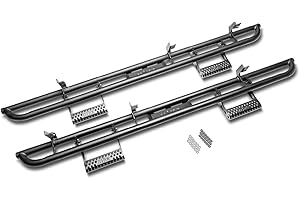REALTRUCK N-Fab RKR Step System for Toyota Tacoma | Cab Length, Tubular Steel, Textured Black | T154RKRCCS4 | Fits 2016-2022 Toyota Tacoma Double Cab All Beds, SRW Gas