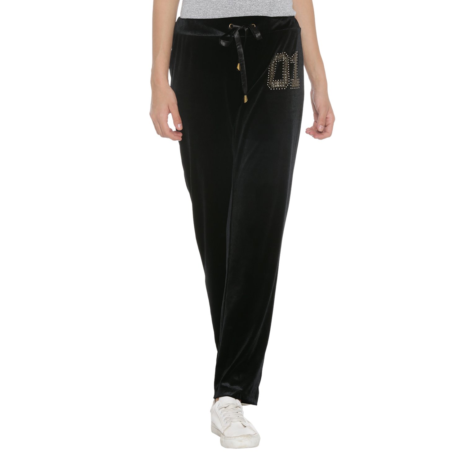 ajile by pantaloons women velour track pant