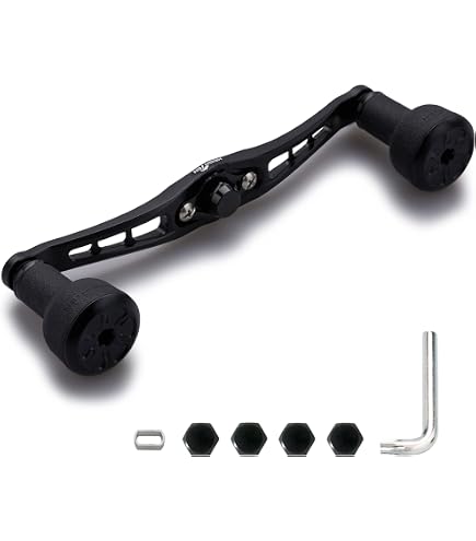 HEIGHTEN 110mm/120mm Fishing Reel Handle for Shimano Daiwa Abu Garcia Penn Kastking Lew's Baitcasting Reel Power Crank Accessory (All Black, 120mm Carbon Handle 24mm TPE Knob) (0432) : Sports & Outdoors