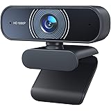RALENO 1080P Webcam, Dual Built-in Microphones, Full HD Video Camera for Computers PC Laptop Desktop, USB Plug and Play, Comp