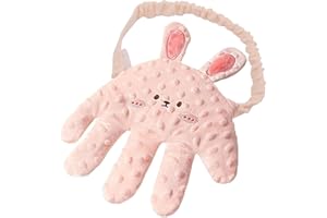 Hand Glove Hand Pillow Red Bean Filling Cute Soothing Palm (Pink Rabbit)