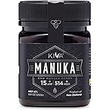 Kiva Raw Manuka Honey, Certified UMF 15+ | MGO 514+ | 100% Pure Genuine New Zealand (8.8oz/250g Bottle) | Non-GMO | No Antibi