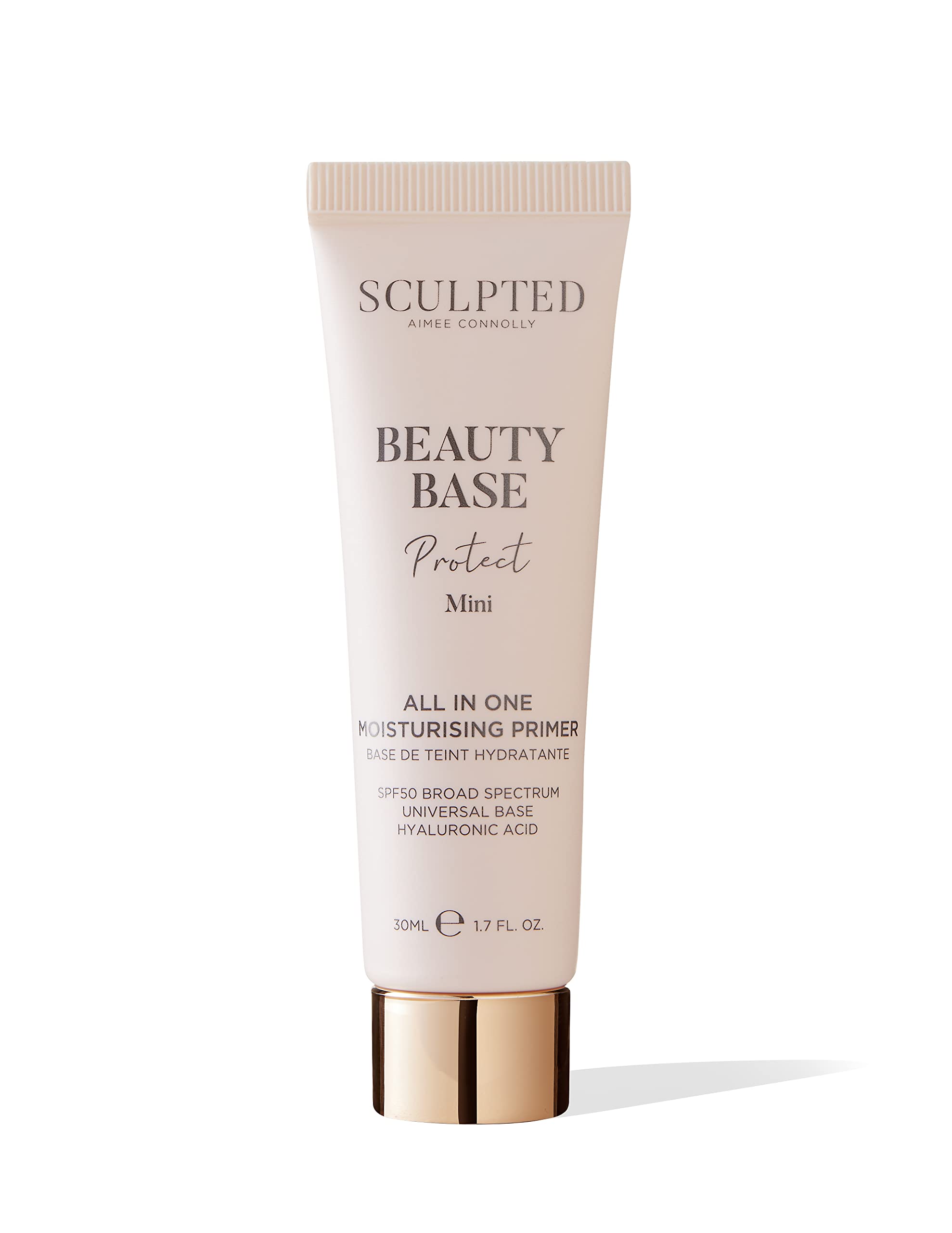 Beauty Base Mini Protect 3-in-1 Primer from Sculpted by Aimee Connolly - 30ml Travel-Friendly, SPF 50 Moisturising Primer to Prep, Protect & Perfect