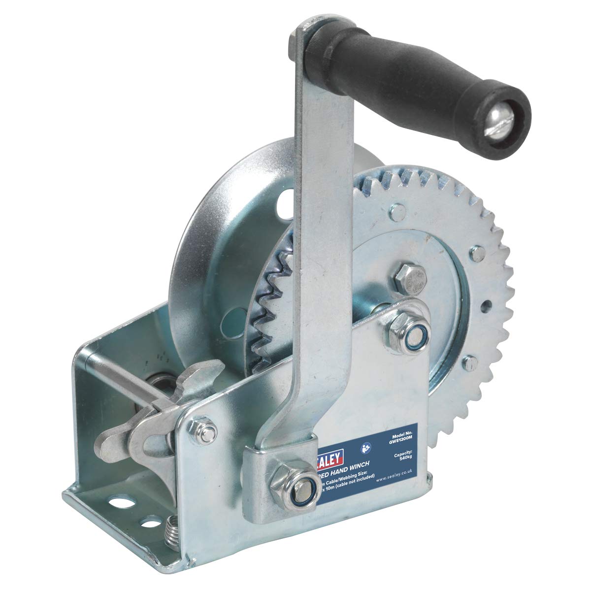 Sealey Gwe1200M Geared Hand Winch 540Kg Capacity