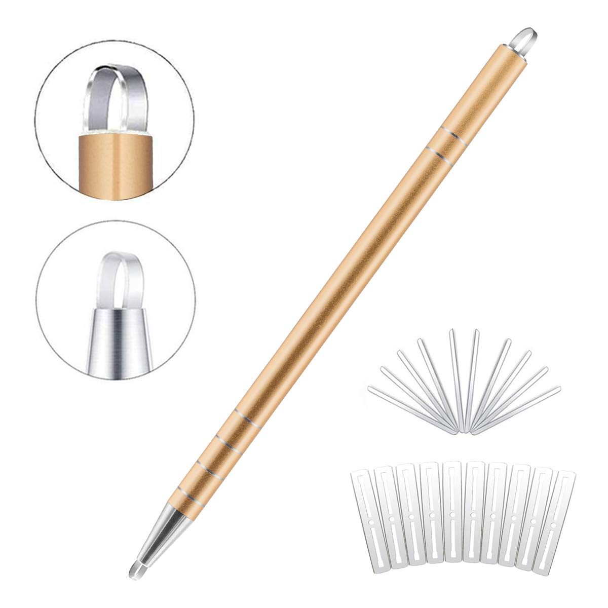 Amazon Com Gold Eyebrow Hair Tattoo Razor Pen For Hair Art