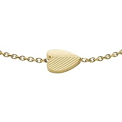 Fossil Women's Harlow Linear Texture Heart