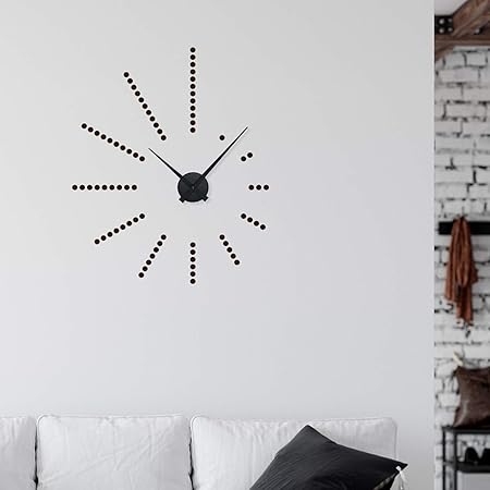 Grazdesign Wandtattoo Uhr Wanduhr Retro Stylische Dots Punkte Wohnzimmer Mit Uhrwerk 70x57cm 080 Braun Uhrwerk Schwarz Amazon De Kuche Haushalt