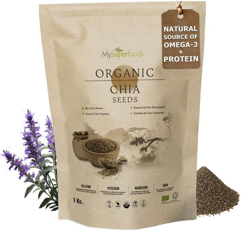 MySuperfoods Organic Chia Seeds 1kg Natural Omega-3 Protein