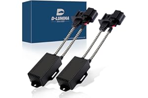 D-Lumina H13 9008 Canbus Decoder LED Anti Flicker Harness, Resistor Decoder Error Free, LED Warning Canceller Capacitors Resi