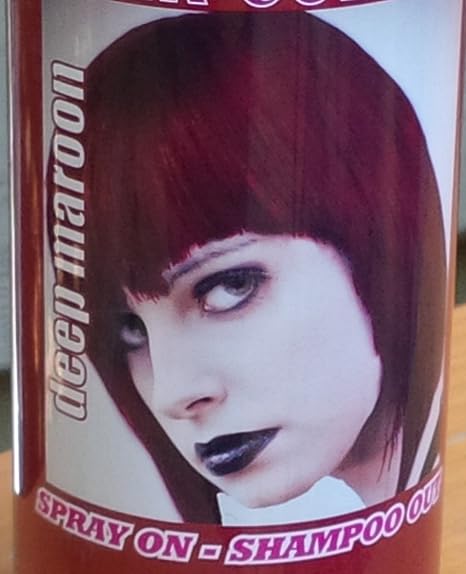 Buy Spray On Wash Out Deep Maroon Hair Color Temporary Hairspray