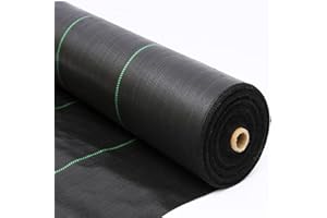wohohoho 10ft x 33ft Garden Landscape Fabric Weed Barrier Heavy Duty Weed Block Gardening Mat, 3.8oz Mulch for Landscaping Weed Control Cloth, Gardening Supplies for Flower Bed, Vegetable Garden