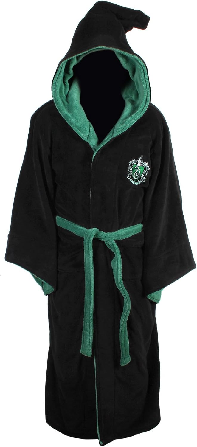 Harry Potter Ravenclaw Adult Fleece Hooded Bathrobe (One Size): Clothing