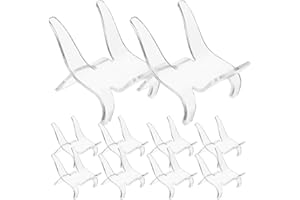 Beaupretty Large Size Acrylic Display Stands 10Pcs Rock Specimen Easel Holders for Shells and Mineral Displays