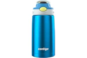 Contigo Autospout Water Bottle with Straw 13 oz Blue Poppy/Glacier