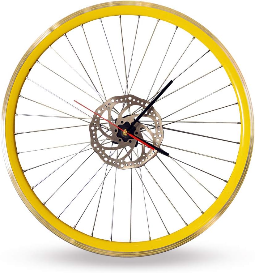 Bikes Bazaar Clock, aluminium, Yellow, One size BigaMart