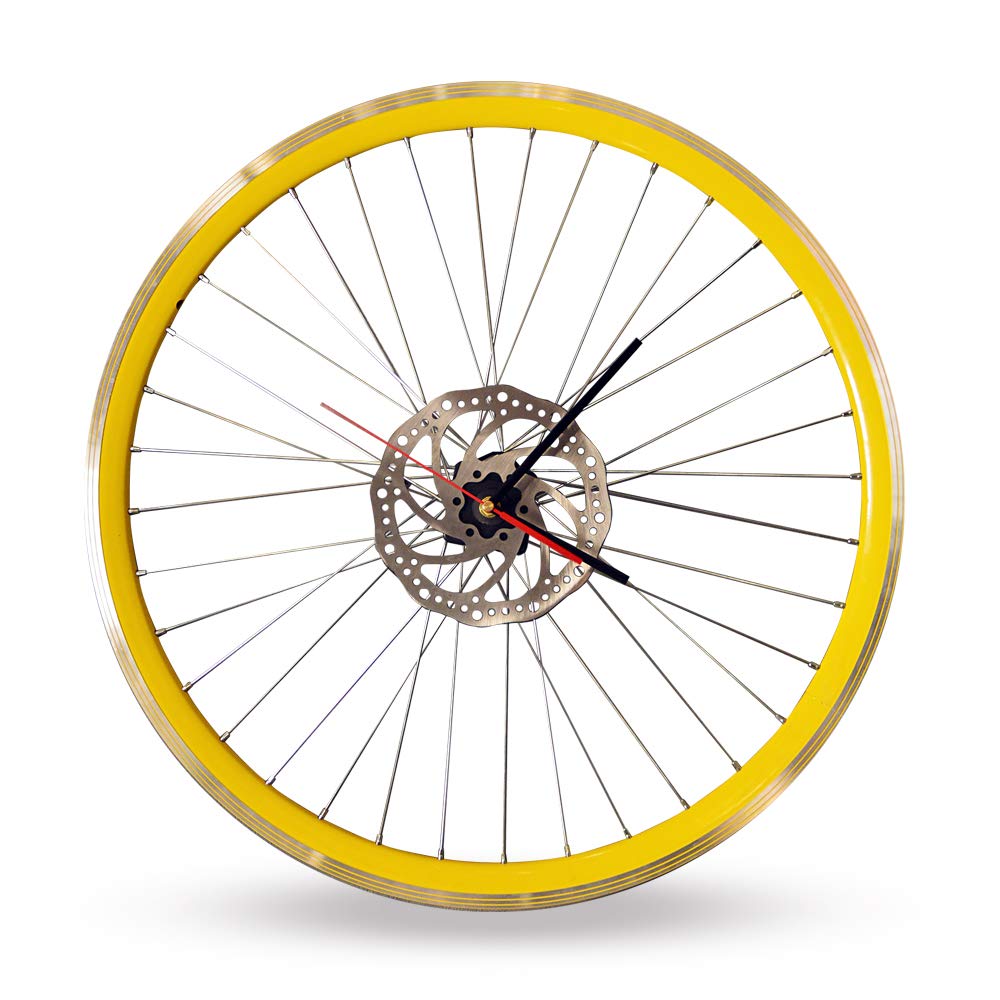 Bikes Bazaar Clock, aluminium, Yellow, One Size