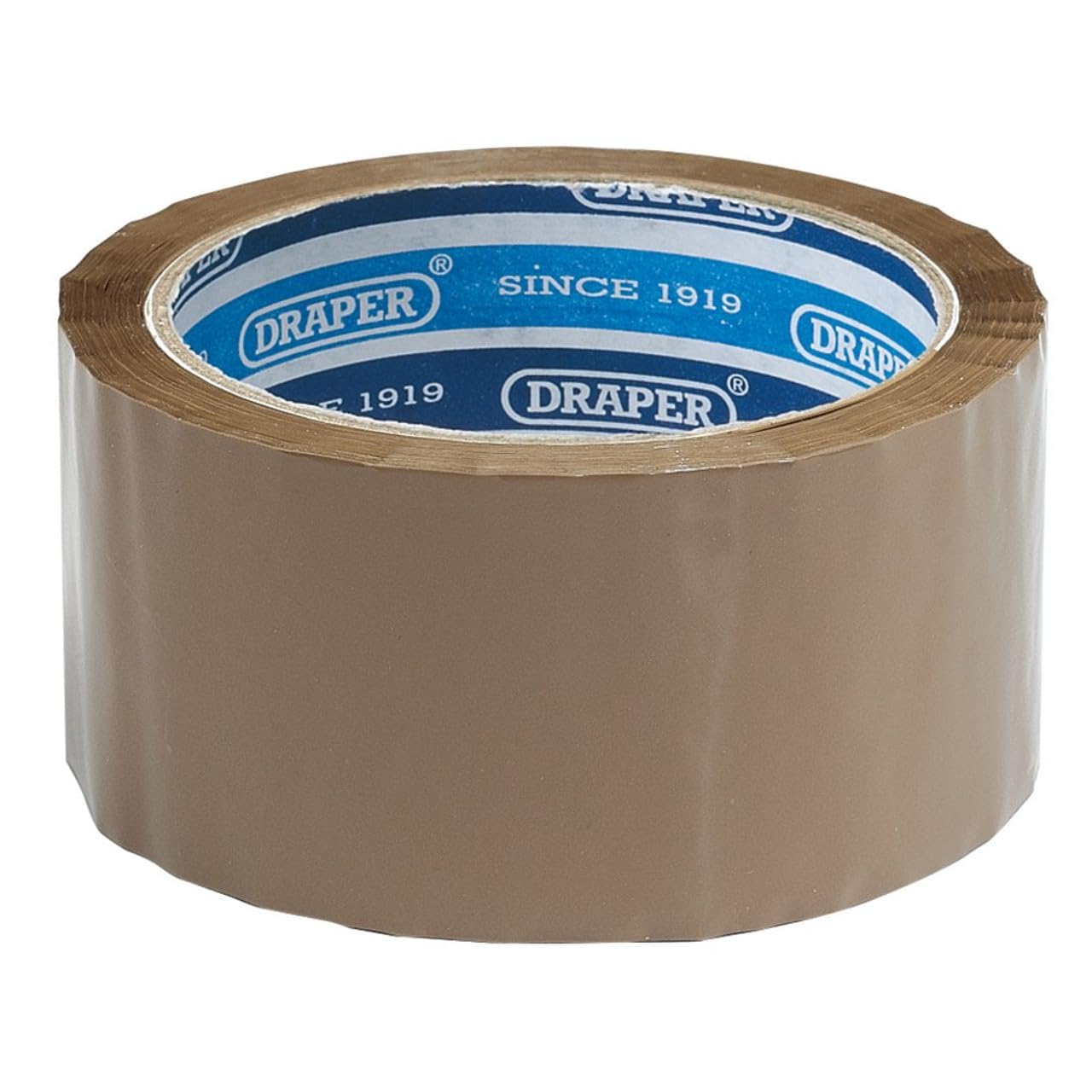 Draper 66m x 50mm Packing Tape Roll | Parcel Tape | Box Sellotape | Packaging Tape Strong | 63388