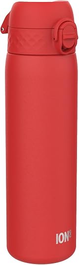 Ion8 Lightweight Stainless Steel Water Bottle 600 ml Red Leak Proof