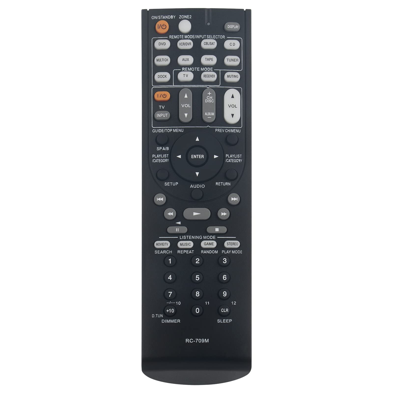 RC-709M VINABTY Replace Remote Control Fit for Onkyo TX-SR506S TX-SR576 AV Receiver TX-SR506 TX-SR576S Home Theater System